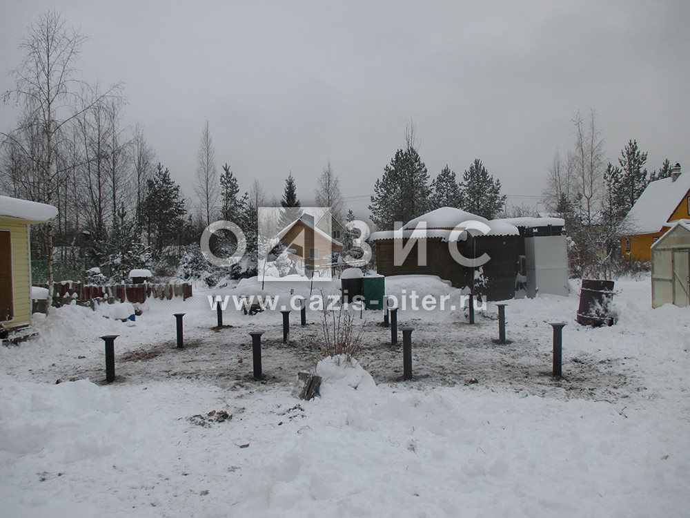Свайно-винтовой фундамент под бревенчатый дом 6*6 м., с-во Рубеж 
